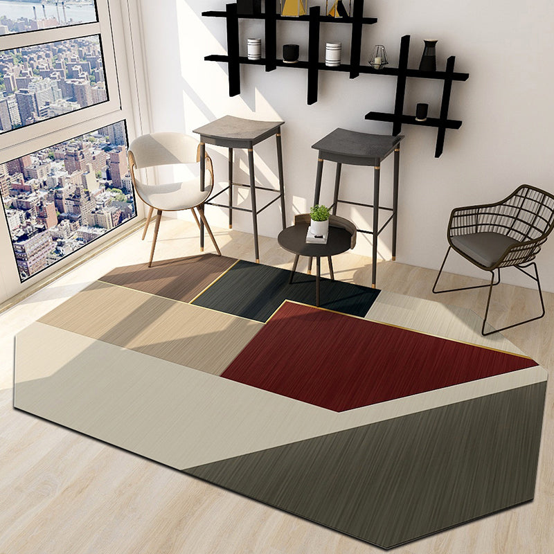 Western Schlafzimmer Teppich Mehrfarbig Geometrischer Druck Teppich Synthetik Rutschfeste Rückseite Haustierfreundlicher Innenbereich Teppich