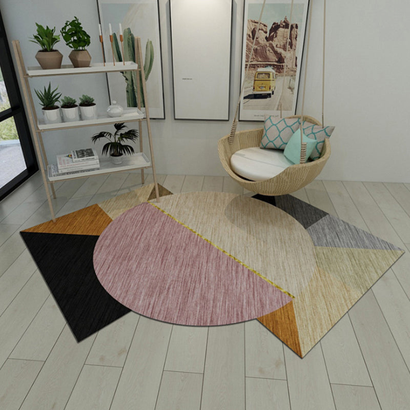 Western Schlafzimmer Teppich Mehrfarbig Geometrischer Druck Teppich Synthetik Rutschfeste Rückseite Haustierfreundlicher Innenbereich Teppich