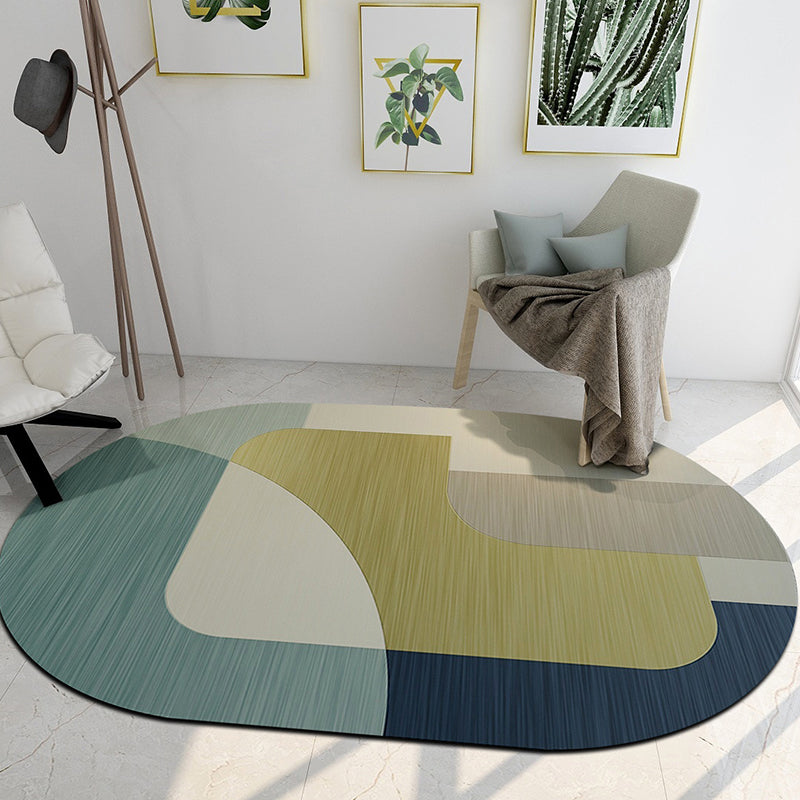 Western Schlafzimmer Teppich Mehrfarbig Geometrischer Druck Teppich Synthetik Rutschfeste Rückseite Haustierfreundlicher Innenbereich Teppich