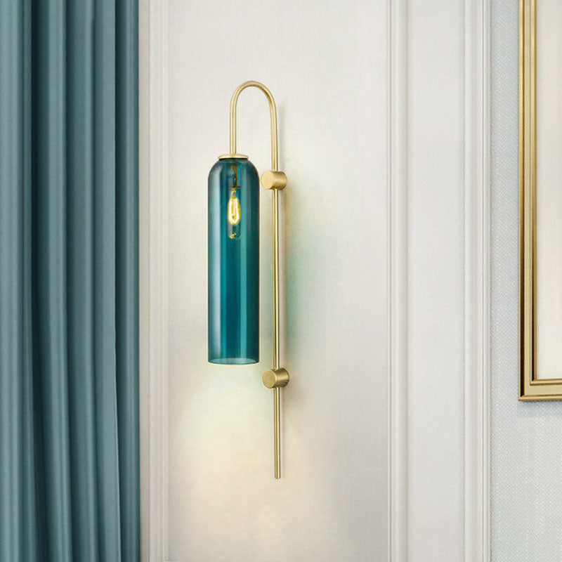Frendorf | Retro Tubular Wandmontage Licht Glas 1 Hoofd Woonkamer Gooseneck Wandverlichting Fixture