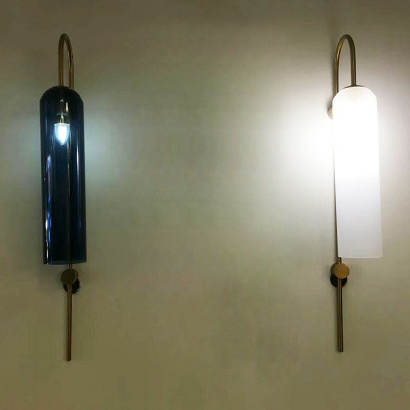 Frendorf | Retro Tubular Wandmontage Licht Glas 1 Hoofd Woonkamer Gooseneck Wandverlichting Fixture