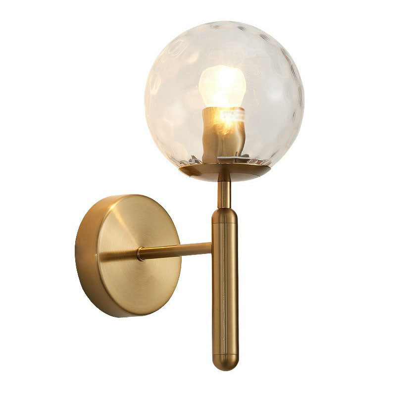 Frendorf | Glasball Mini Wandleuchten Kit Postmodern Einzelne-Glühbirne Wandleuchte für Schlafzimmer