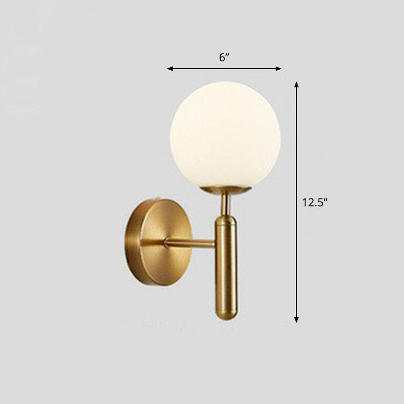 Frendorf | Glasball Mini Wandleuchten Kit Postmodern Einzelne-Glühbirne Wandleuchte für Schlafzimmer