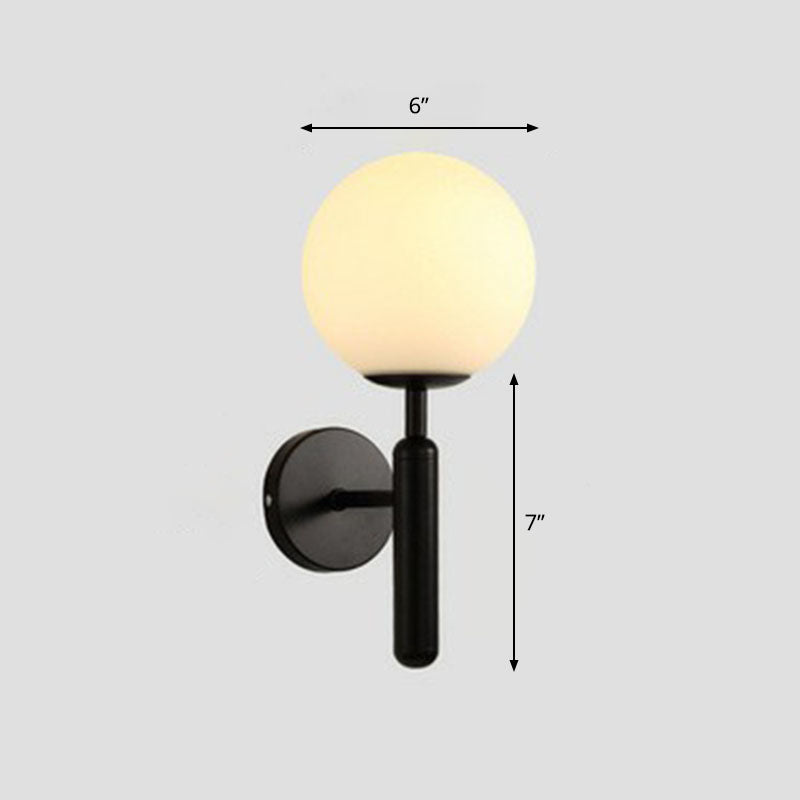 Frendorf | Glasball Mini Wandleuchten Kit Postmodern Einzelne-Glühbirne Wandleuchte für Schlafzimmer