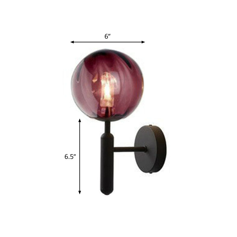 Frendorf | Glasball Mini Wandleuchten Kit Postmodern Einzelne-Glühbirne Wandleuchte für Schlafzimmer