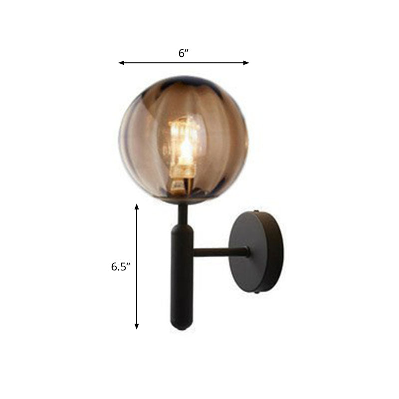 Frendorf | Glasball Mini Wandleuchten Kit Postmodern Einzelne-Glühbirne Wandleuchte für Schlafzimmer