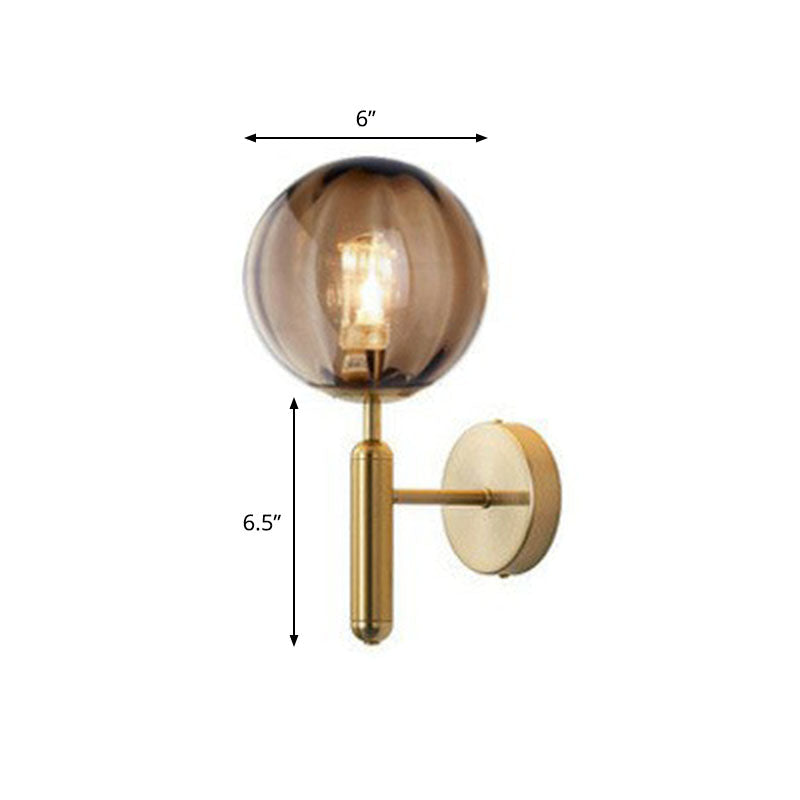 Frendorf | Glasball Mini Wandleuchten Kit Postmodern Einzelne-Glühbirne Wandleuchte für Schlafzimmer