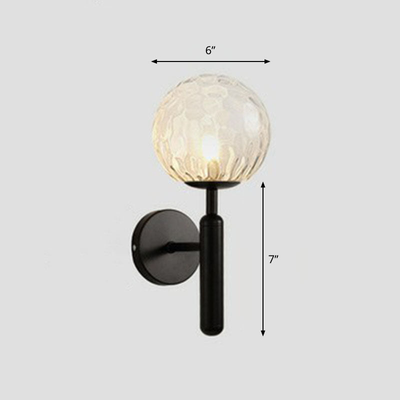 Frendorf | Glasball Mini Wandleuchten Kit Postmodern Einzelne-Glühbirne Wandleuchte für Schlafzimmer