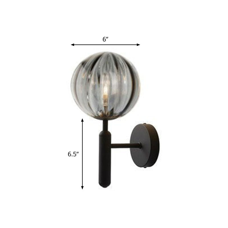 Frendorf | Glasball Mini Wandleuchten Kit Postmodern Einzelne-Glühbirne Wandleuchte für Schlafzimmer
