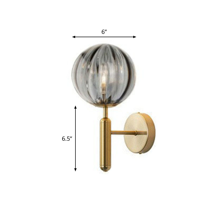 Frendorf | Glasball Mini Wandleuchten Kit Postmodern Einzelne-Glühbirne Wandleuchte für Schlafzimmer