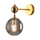 Frendorf | 1 Licht Klar/Grau/Amber Glas Wandleuchte Vintage Messing Globe Shade Wohnzimmer Beleuchtung Fixture