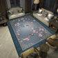 Frendorf | Multicolored living room rug Chinoiserie flower rug polypropylene machine washable stain resistant non-slip back rug