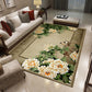 Frendorf | Multicolored living room rug Chinoiserie flower rug polypropylene machine washable stain resistant non-slip back rug