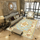 Frendorf | Multicolored living room rug Chinoiserie flower rug polypropylene machine washable stain resistant non-slip back rug