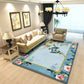 Frendorf | Multicolored living room rug Chinoiserie flower rug polypropylene machine washable stain resistant non-slip back rug