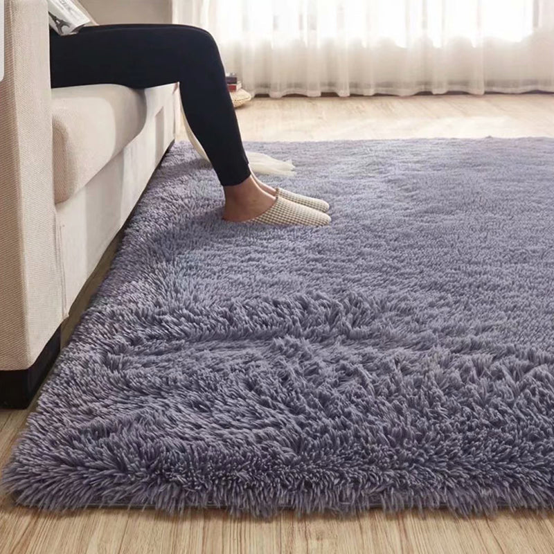 Frendorf | Fluffy Plain Rug Multi Colored Casual Rug Synthetisch Wasbaar Huisdier Vriendelijk Antislip Tapijt voor Woonkamer