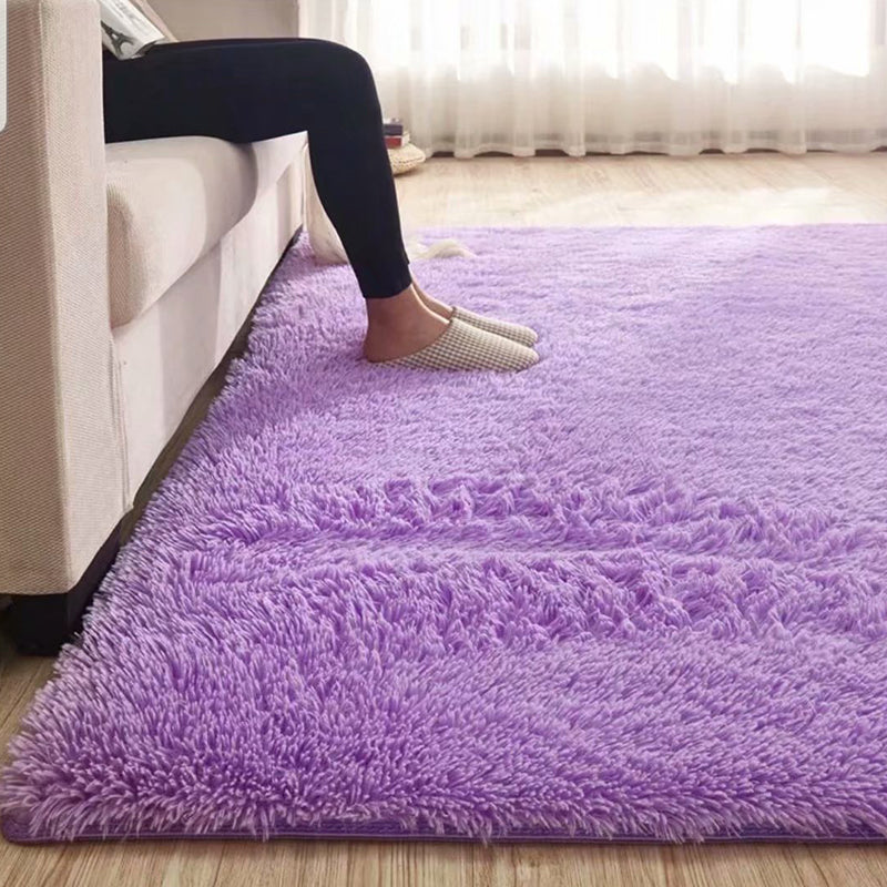 Frendorf | Fluffy Plain Rug Multi Colored Casual Rug Synthetisch Wasbaar Huisdier Vriendelijk Antislip Tapijt voor Woonkamer