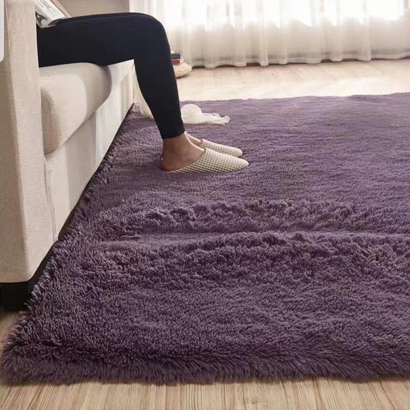 Frendorf | Fluffy Plain Rug Multi Colored Casual Rug Synthetisch Wasbaar Huisdier Vriendelijk Antislip Tapijt voor Woonkamer