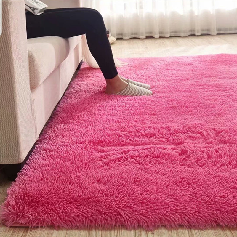 Frendorf | Fluffy Plain Rug Multi Colored Casual Rug Synthetisch Wasbaar Huisdier Vriendelijk Antislip Tapijt voor Woonkamer