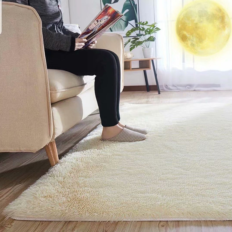 Frendorf | Fluffy Plain Rug Multi Colored Casual Rug Synthetisch Wasbaar Huisdier Vriendelijk Antislip Tapijt voor Woonkamer