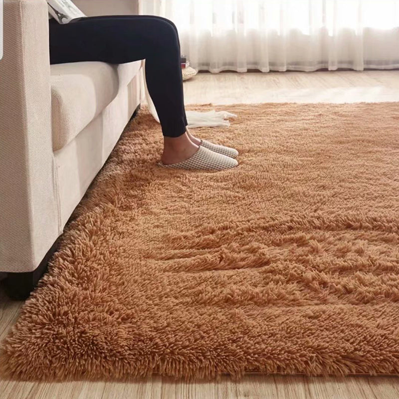 Frendorf | Fluffy Plain Rug Multi Colored Casual Rug Synthetisch Wasbaar Huisdier Vriendelijk Antislip Tapijt voor Woonkamer