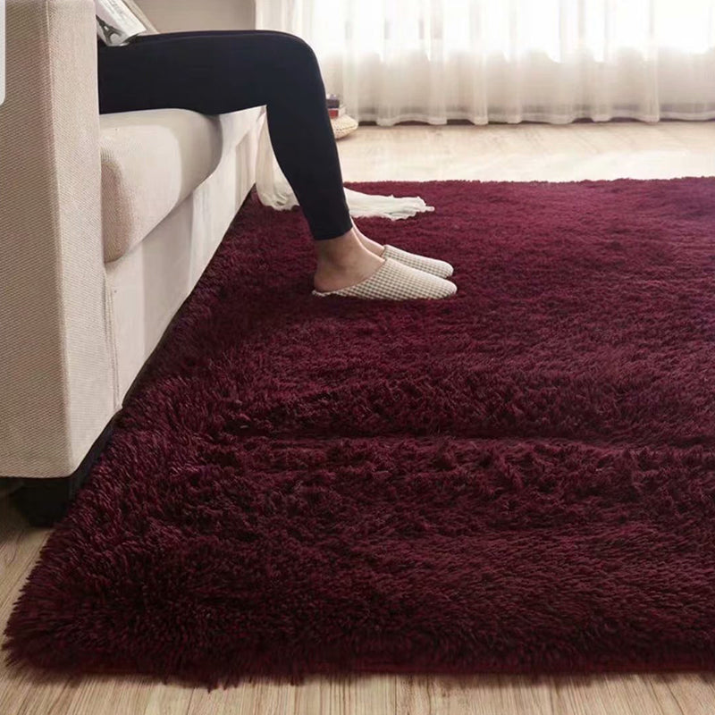 Frendorf | Fluffy Plain Rug Multi Colored Casual Rug Synthetisch Wasbaar Huisdier Vriendelijk Antislip Tapijt voor Woonkamer