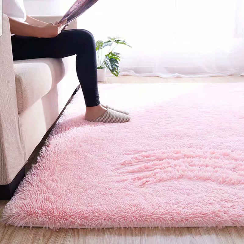 Frendorf | Fluffy Plain Rug Multi Colored Casual Rug Synthetisch Wasbaar Huisdier Vriendelijk Antislip Tapijt voor Woonkamer