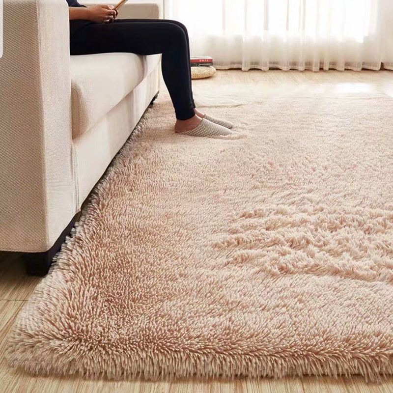 Frendorf | Fluffy Plain Rug Multi Colored Casual Rug Synthetisch Wasbaar Huisdier Vriendelijk Antislip Tapijt voor Woonkamer