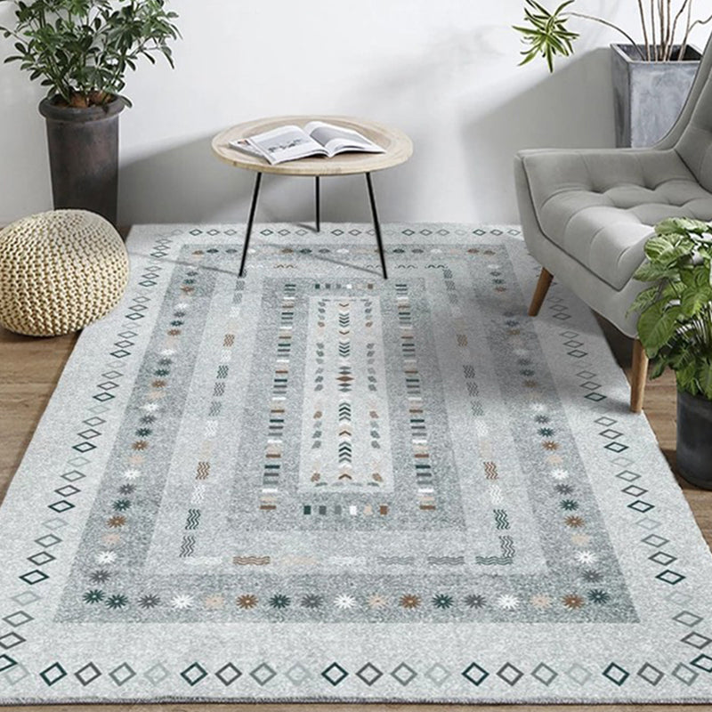 Bohemian Home Teppich Mehrfarbig Druck Teppich Polypropylen Rutschfest Waschbar Fleckenresistent Innenläufer