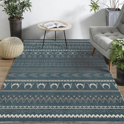 Bohemian Home Teppich Mehrfarbig Druck Teppich Polypropylen Rutschfest Waschbar Fleckenresistent Innenläufer