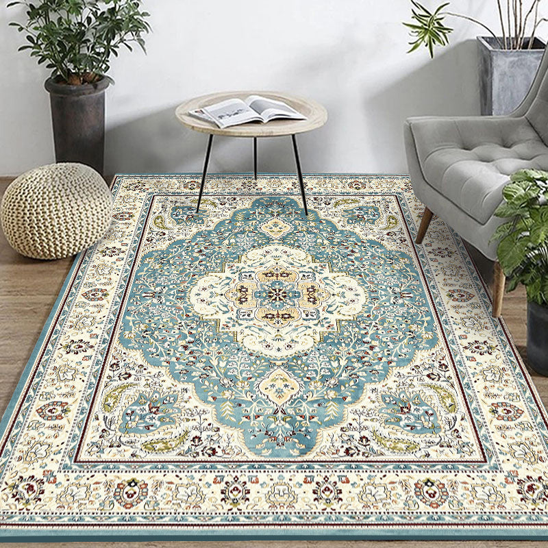 Bohemian Home Teppich Mehrfarbig Druck Teppich Polypropylen Rutschfest Waschbar Fleckenresistent Innenläufer