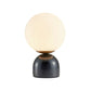 Globe Weißes Glas Nachttischlicht Nordic 1 Kopf Tischlampe mit Kuppel Marmorbasis