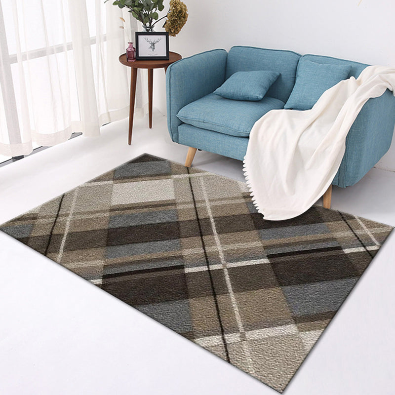 Frendorf | Mehrfarbig Moderner Teppich Polyester Geometrisches Muster Teppich Waschbar Fleckenresistent Rutschfester Teppich für großes Zimmer
