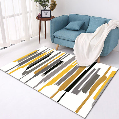 Frendorf | Mehrfarbig Moderner Teppich Polyester Geometrisches Muster Teppich Waschbar Fleckenresistent Rutschfester Teppich für großes Zimmer