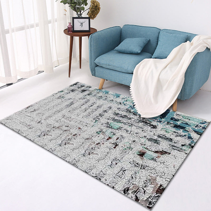 Frendorf | Mehrfarbig Moderner Teppich Polyester Geometrisches Muster Teppich Waschbar Fleckenresistent Rutschfester Teppich für großes Zimmer