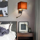 Frendorf | 1 Leichte Stoff Wandlampe Licht Einfacher Stil Beige/Braun Kubische Schlafzimmer Wandmontage Licht