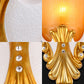 Frendorf | 1 Licht Ribbelglas Wandlamp Vintage Wit/Gele Belvormige Nachtkastlamp, 9.5"/13" Breed