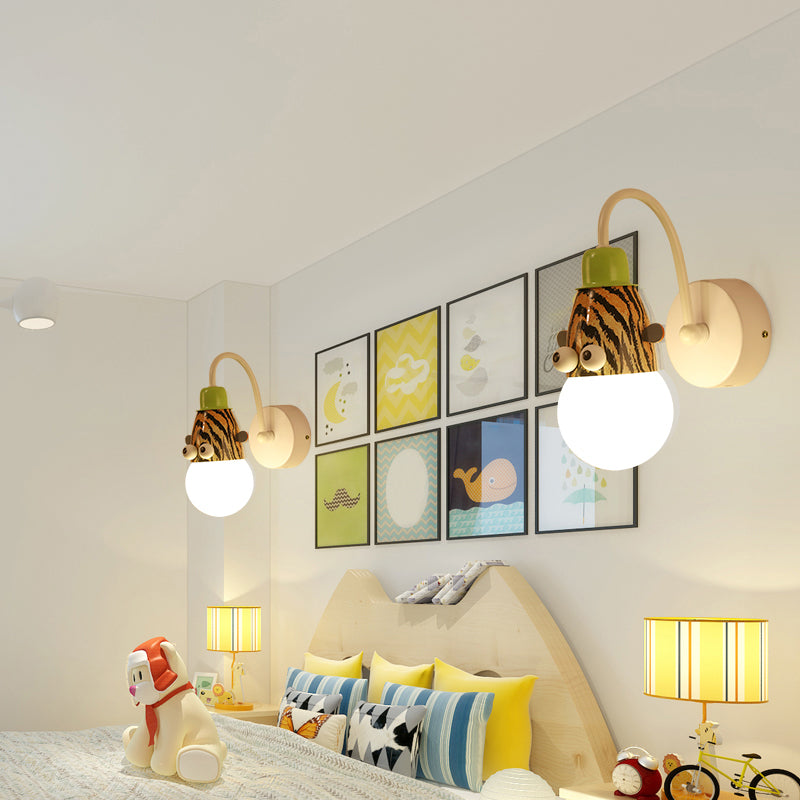 Frendorf | Kinderen Stijl Dieren Wandlamp Metaal 1 Lamp Kinderkamer Muurverlichting in Wit