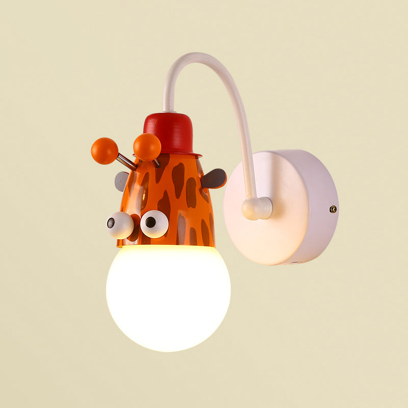 Frendorf | Kinderen Stijl Dieren Wandlamp Metaal 1 Lamp Kinderkamer Muurverlichting in Wit