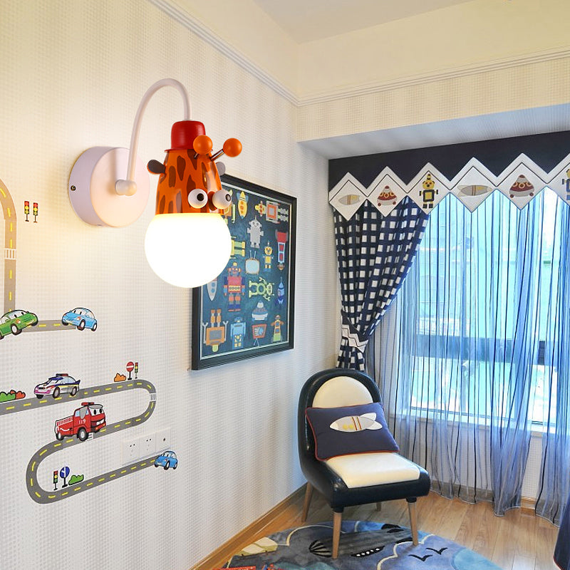 Frendorf | Kinderen Stijl Dieren Wandlamp Metaal 1 Lamp Kinderkamer Muurverlichting in Wit
