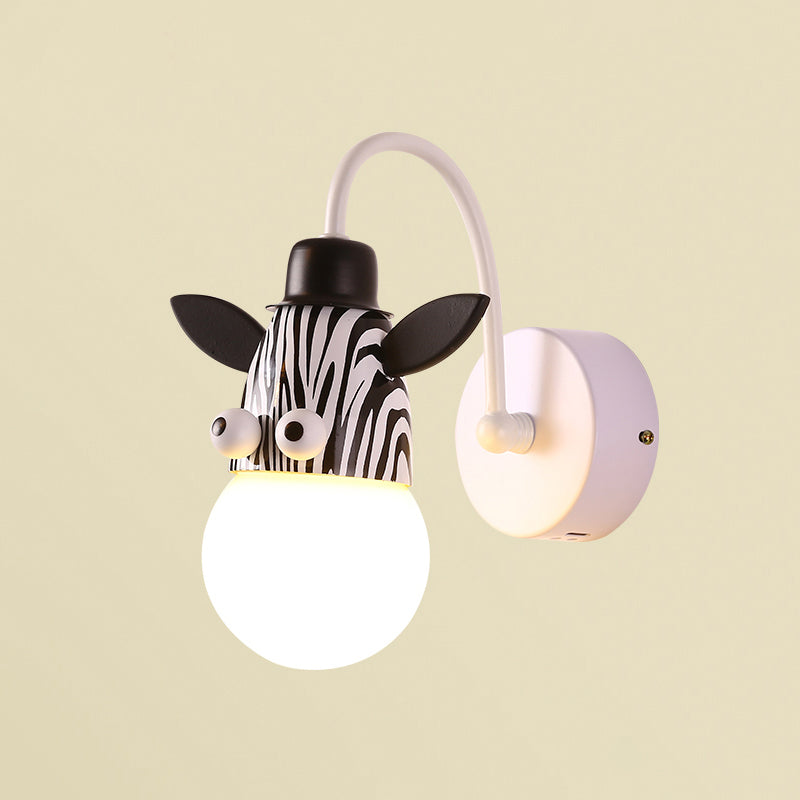 Frendorf | Kinderen Stijl Dieren Wandlamp Metaal 1 Lamp Kinderkamer Muurverlichting in Wit