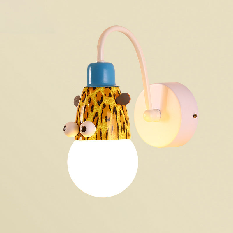 Frendorf | Kinderen Stijl Dieren Wandlamp Metaal 1 Lamp Kinderkamer Muurverlichting in Wit