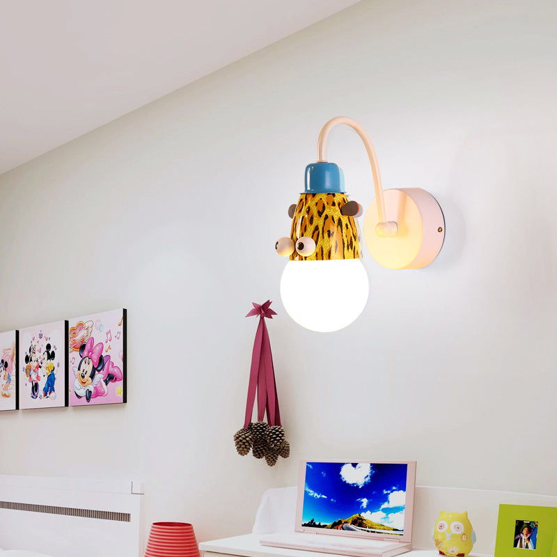 Frendorf | Kinderen Stijl Dieren Wandlamp Metaal 1 Lamp Kinderkamer Muurverlichting in Wit