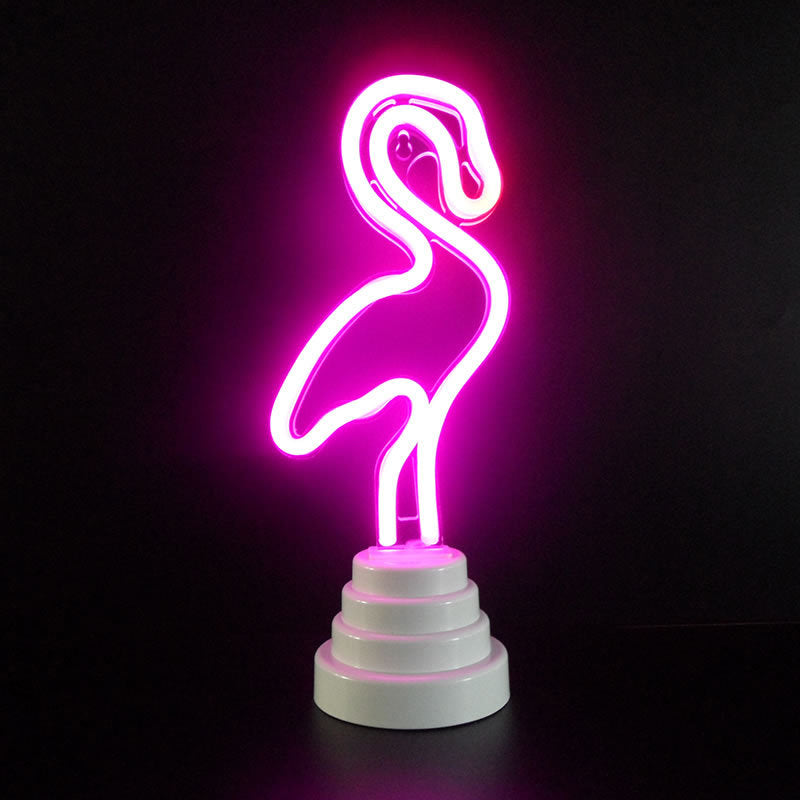 Frendorf | Cartoon Mini LED Tafel Lamp Plastic Slaapkamer Batterij Aangedreven Nachtstand Licht in Wit