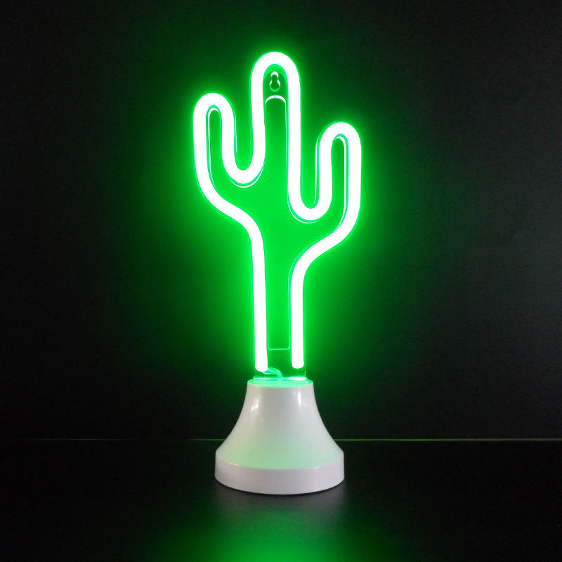 Frendorf | Cartoon Mini LED Tafel Lamp Plastic Slaapkamer Batterij Aangedreven Nachtstand Licht in Wit