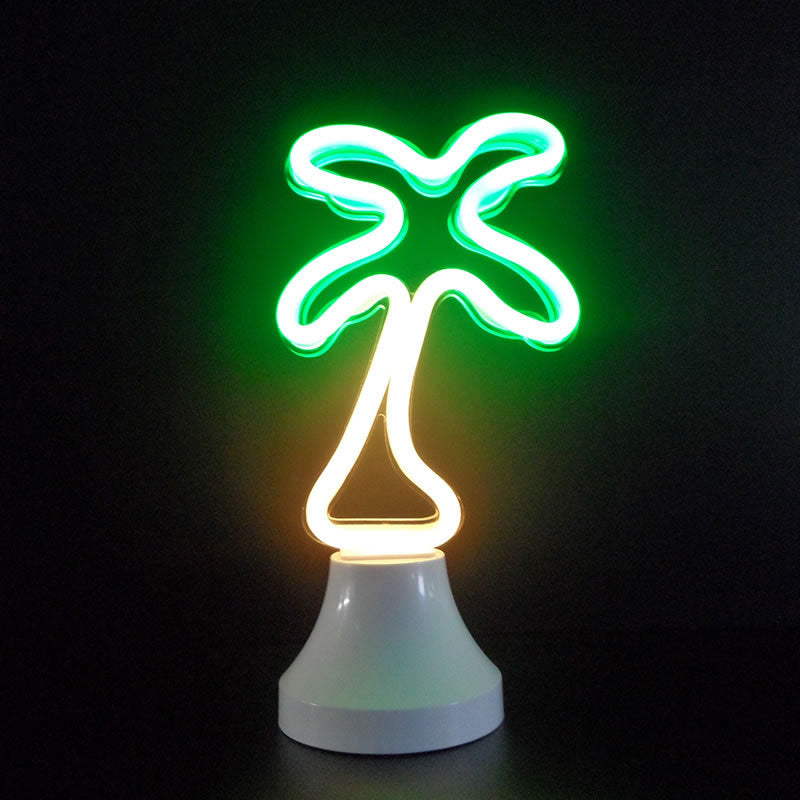 Frendorf | Cartoon Mini LED Tafel Lamp Plastic Slaapkamer Batterij Aangedreven Nachtstand Licht in Wit