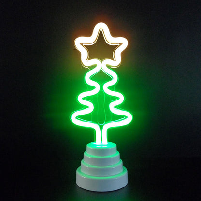 Frendorf | Cartoon Mini LED Tafel Lamp Plastic Slaapkamer Batterij Aangedreven Nachtstand Licht in Wit