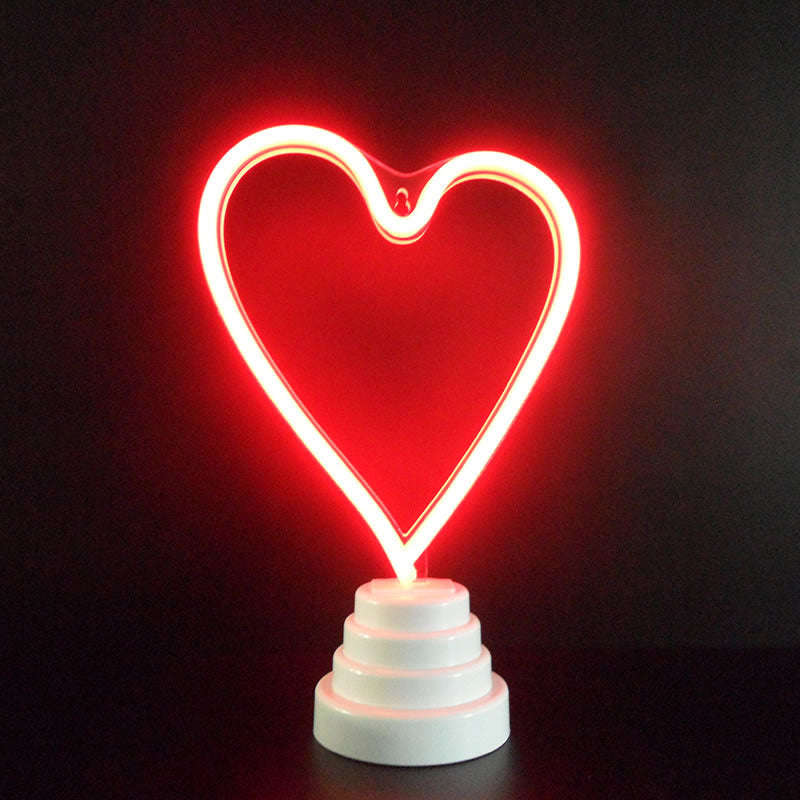 Frendorf | Cartoon Mini LED Tafel Lamp Plastic Slaapkamer Batterij Aangedreven Nachtstand Licht in Wit