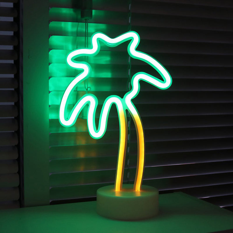 Frendorf | Neon Sign Kleine LED Nachtverlichting Kinderen Plastic Wit Batterij Tafellicht voor Slaapkamer