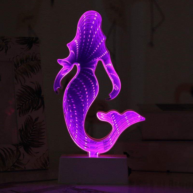 Frendorf | Neon Sign Kunsstof Nachtkast Lamp Cartoon Wit Batterij LED Tafellamp voor Meisjeskamer
